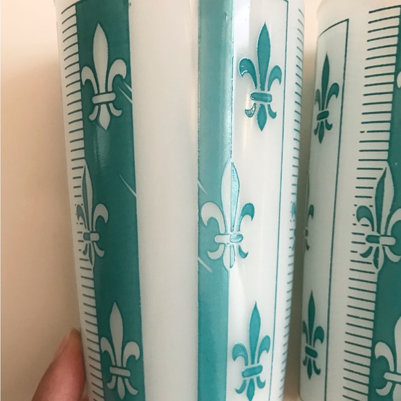 EUC Hazel Atlas Fleur De Lis 12oz High Ball Glasses Set of 6 - Picture 11 of 14